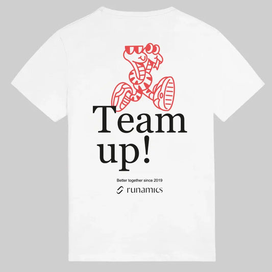 Team-Up T-Shirt, Biobaumwolle, unisex, weiß