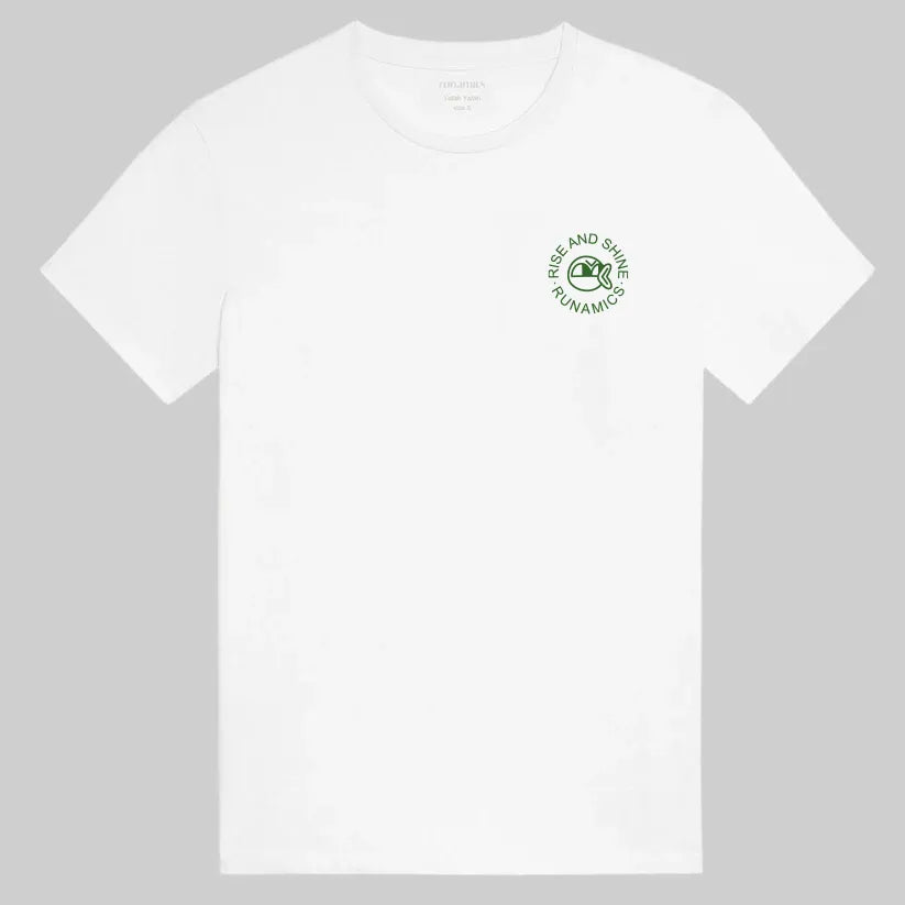 Early Bird T-Shirt, Biobaumwolle, unisex, weiß