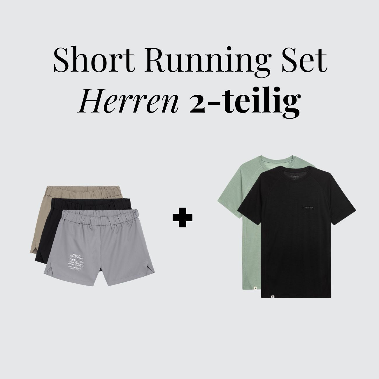 Kurzes Running Set für Herren, 2-teilig