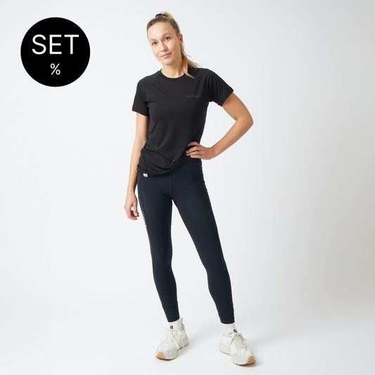 Langes Running Set für Damen, 2-teilig