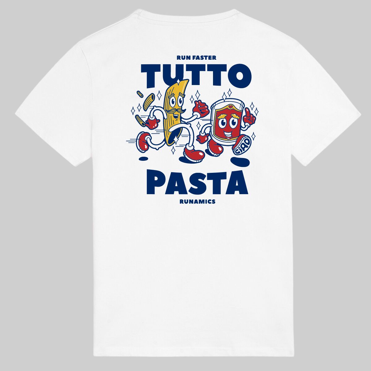 Tutto Pasta T-Shirt, Biobaumwolle, unisex, weiß