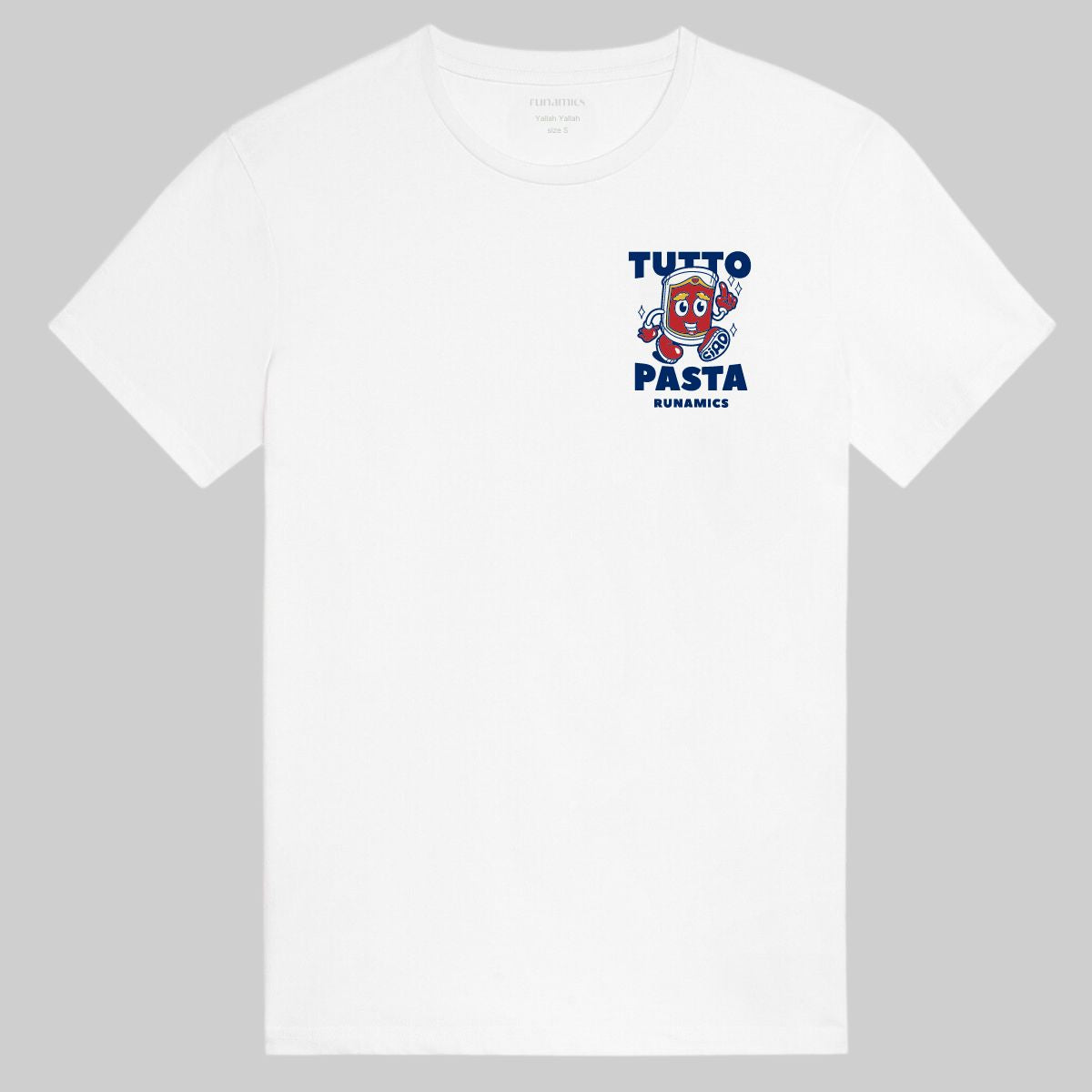 Tutto Pasta T-Shirt, Biobaumwolle, unisex, weiß