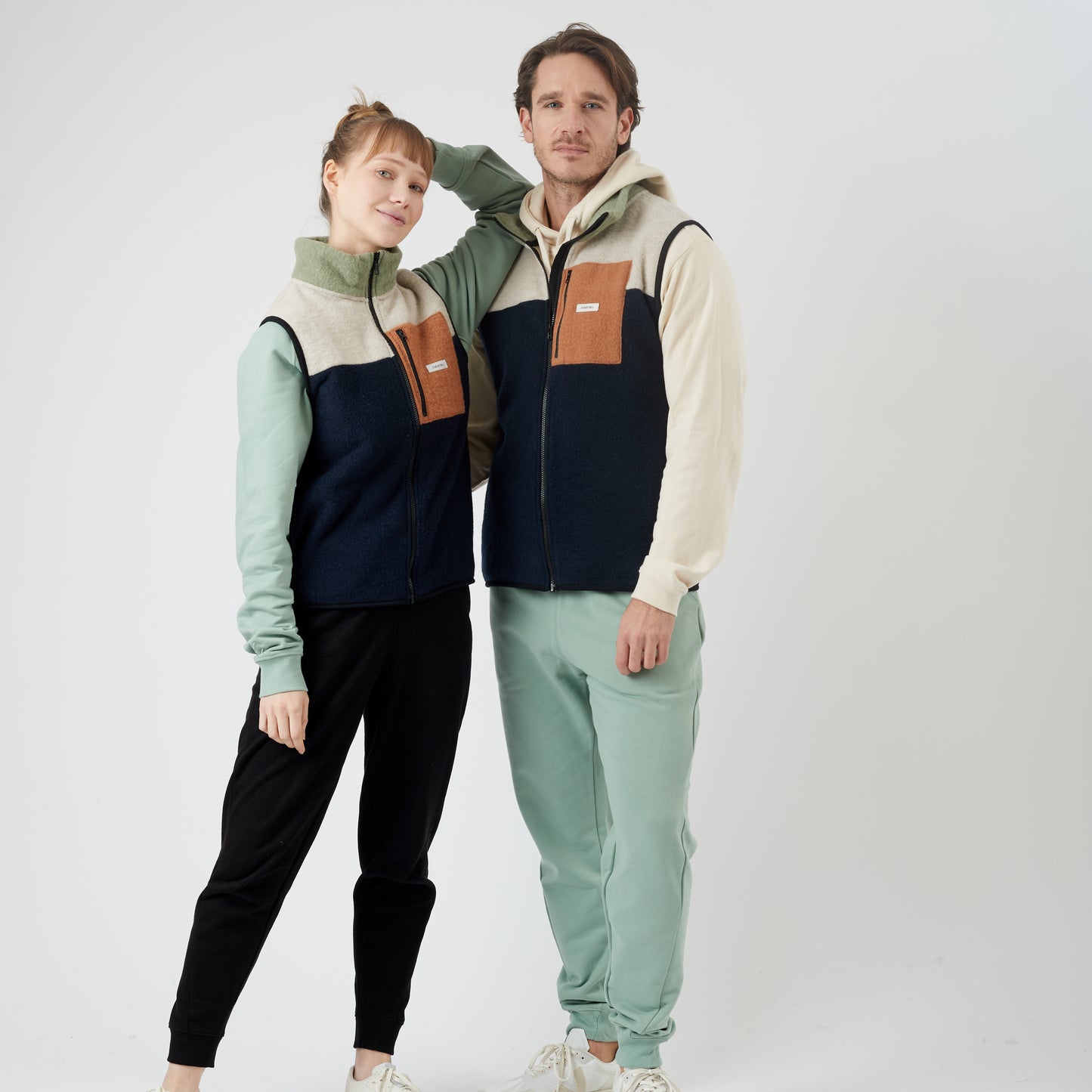 Merino Wollfleece Weste, unisex, multi-color